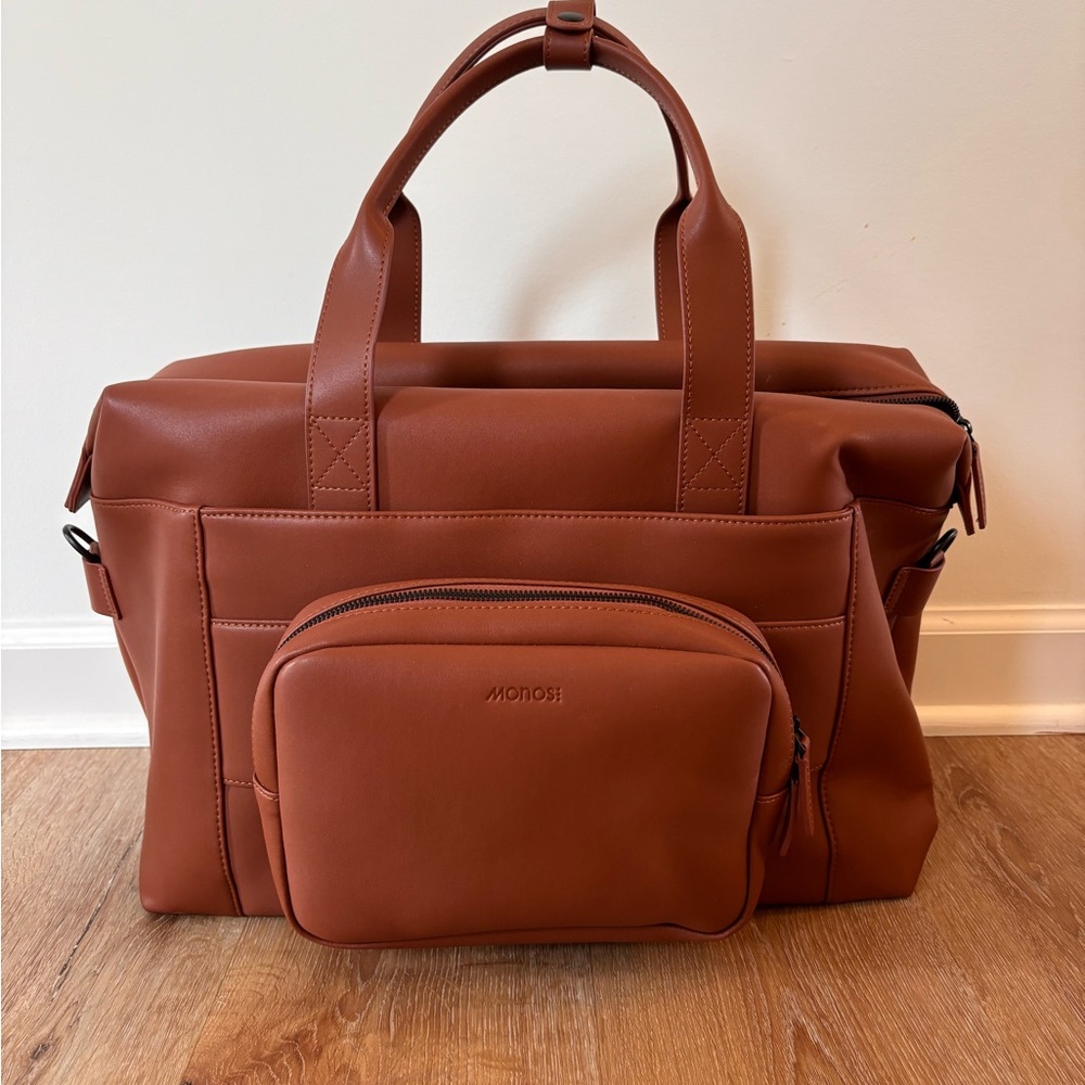NWOT Monos Duffel Bag in Mahogany